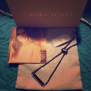 Kendra Scott Stan Black Drusy Bar Bracelet